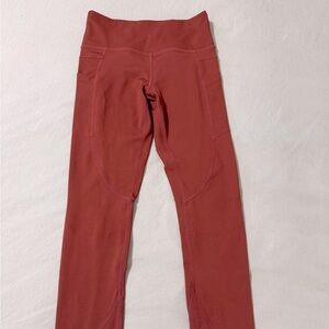 Zyia pocket leggings- brick color